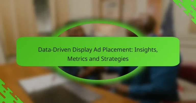 Data-Driven Display Ad Placement: Insights, Metrics and Strategies