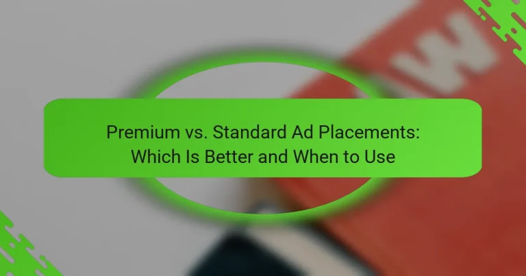 Premium vs. Standard Ad Placements: Which Is Better and When to Use