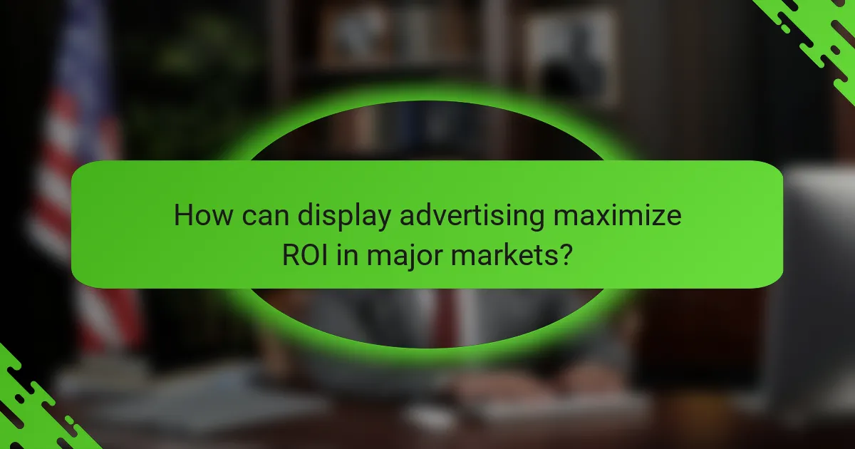 How can display advertising maximize ROI in major markets?