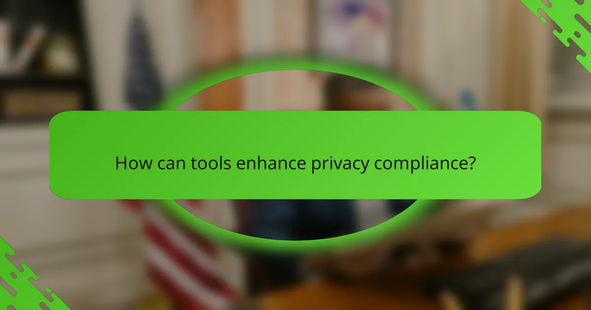 How can tools enhance privacy compliance?