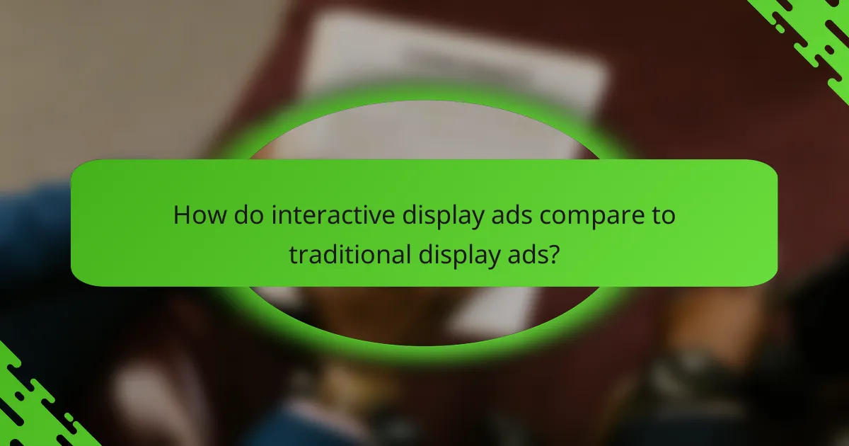How do interactive display ads compare to traditional display ads?