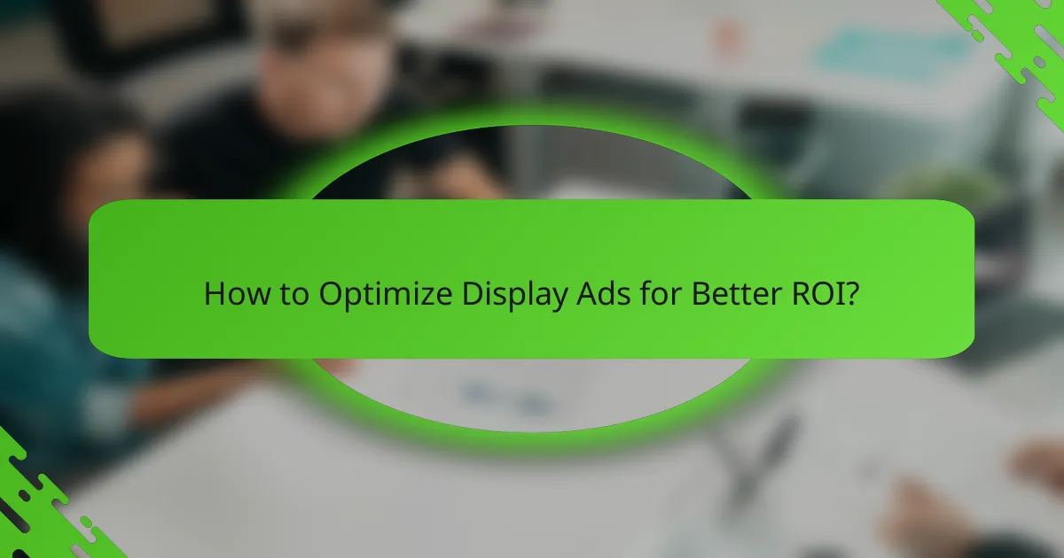 How to Optimize Display Ads for Better ROI?