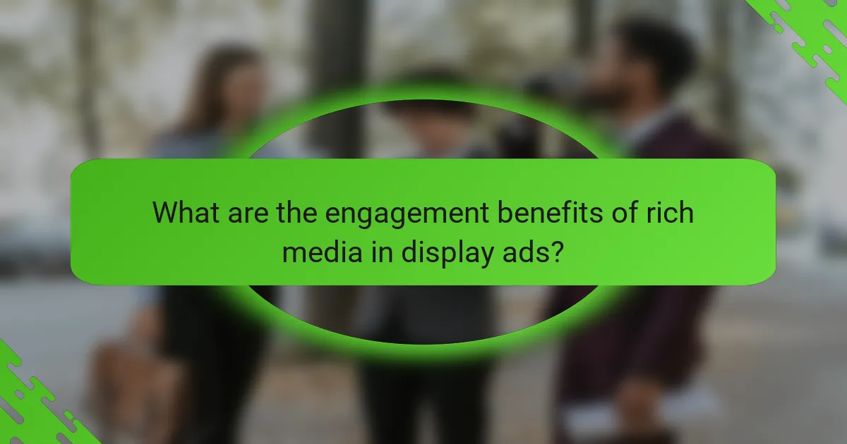 What are the engagement benefits of rich media in display ads?